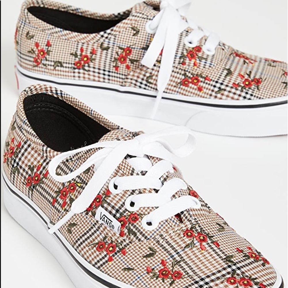 Vans OldSchool Plaid Floral Print Sneaker 8.5